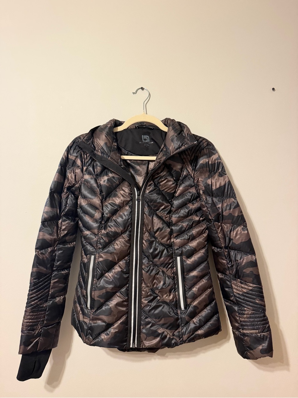 Women's Blanc Noir Camo Quilted Puffer Jacket